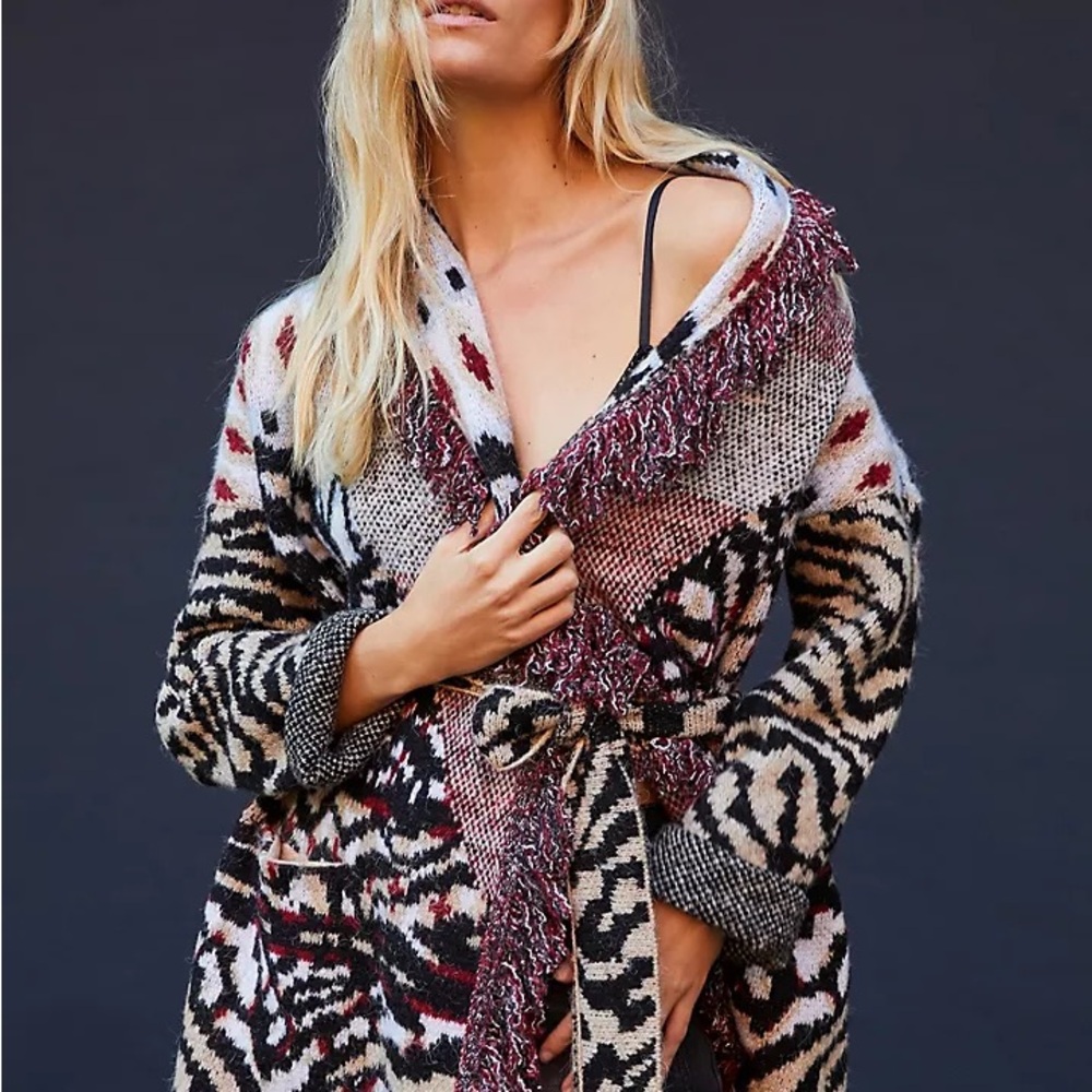 Anthropologie Paloma Fringed Cardigan Sweater